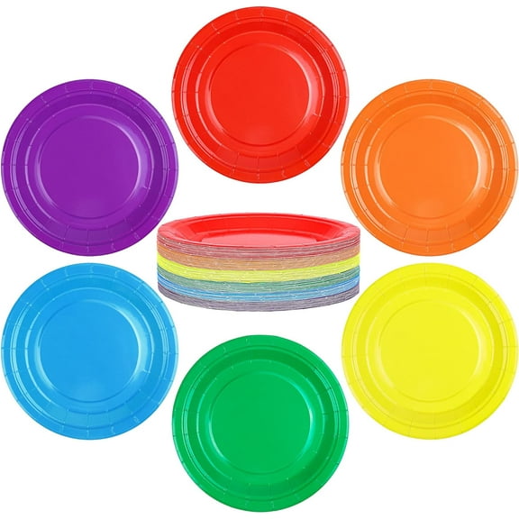 7 Inch Clear Plastic Dessert Plates (72 Pack) Flexible Disposable Clear Plates for Dessert & Appetizers, Crystal Clear Small Plates for Parties & Catering, Clear Plastic Party Plates