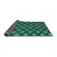 thumbnail image 2 of Ahgly Company Indoor Round Abstract Turquoise Blue Modern Area Rugs, 8' Round, 2 of 4