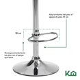 thumbnail image 4 of Banco Silla De Comedor Giratorio Respaldo Set 5pzs Cafeteria gris KingsHouse COMBO-KH-120, 4 of 7
