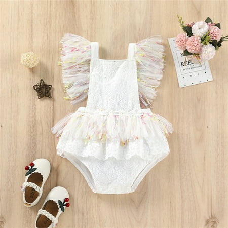 

NIUREDLTD Baby Girls Cotton Summer Spring Ruffle Sleeveless Romper Bodysuit Clothes