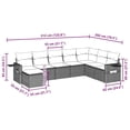 thumbnail image 2 of vidaXL Garden Sofa Set Black, Cream White, 2 of 10