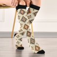 thumbnail image 5 of FORMRS Womens Knee High Socks Casual Long Thick Travel Daily Wear, 1 Pair, Geometric Designs, 5 of 6