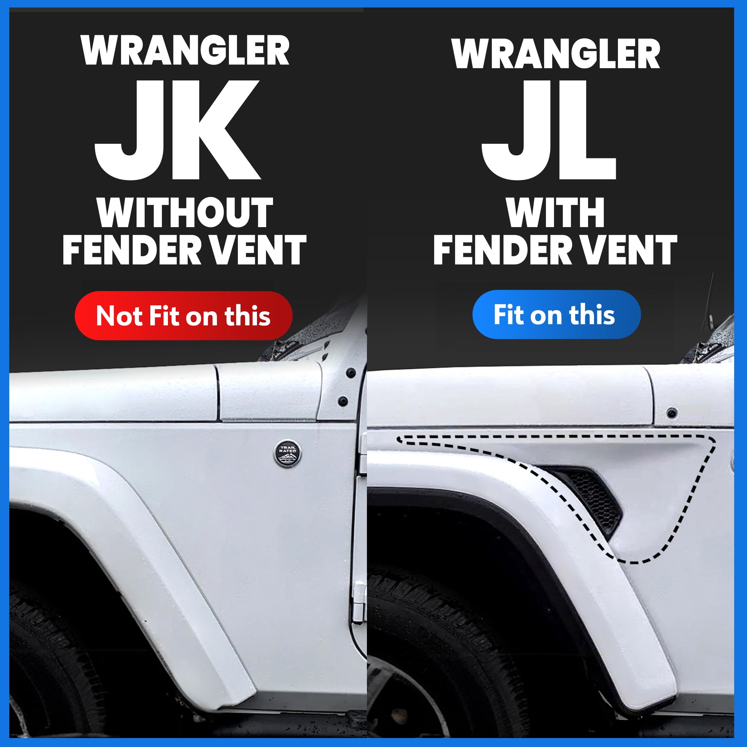Tyger Auto LanderX Running Board Compatible with 2018-2026 Jeep Wrangler JL 4-Door (Not Fit JK) | TG-LX3J82628 | Drop Step Side Step Rail Nerf Bars