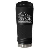 Texas San Antonio 24 ounce vacuum insulated stainless steel tumbler in black powder coat and laser etched team logo