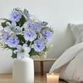 thumbnail image 5 of Hiroekza Artificial Flower - Carnation, Madonna Lily Outdoor Fake Flowers Faux Outdoor Flowers Real Looking Artificial Flowers for Wedding Home Decoration Handheld Wall 25cm Blue, 5 of 6