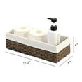 thumbnail image 6 of Hosroome Storage Organizer Bin Paper for Toilet Tank Top Decorative Basket for Closet, Bedroom, Bathroom, Entryway, Office, Set of 2, Brown, 6 of 6