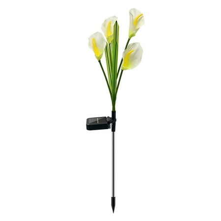 

Xinwennn 3PCS Solar Outdoor Calla Lily Flower Lights Patio Ground Plug Grassland Lights Garden Decoration Ornamental Lights Smart Light Bulb with Speaker