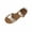 A Gold, variant on Sandals Women Women's Fashionable Casual Comfortable Plus Size Solid Color Round Toe Open Toe Buckle Sandals Gold 36