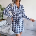 thumbnail image 2 of Pompotops Mode Femme Robe Chemise Décontractée à Manches Longues avec Bretelles en Solde, 2 of 5