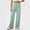 #548-Green, variant on Wowcloth Women's Yoga Pants with Elastic Waist and Pockets, Solid Color Cotton Waffle Knit for Jogging and Casual Wear