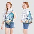 thumbnail image 3 of Sunset Turtle Sling Backpack - Tropical Ocean & Beach Print, Fashionable Crossbody Bag for Students & Office Workers, 3 of 4