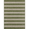 thumbnail image 1 of Unique Loom Tapis de Collection Rayé Extérieur 8' x 11' 4 Rectangle Vert/ivoire, 1 of 1