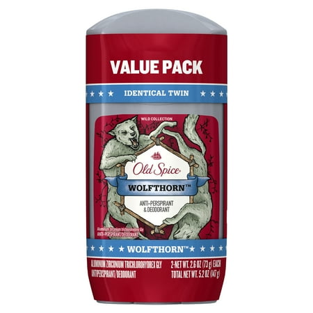 Old Spice Wild Collection Wolfthorn Antiperspirant and Deodorant 2.6 oz Twin
