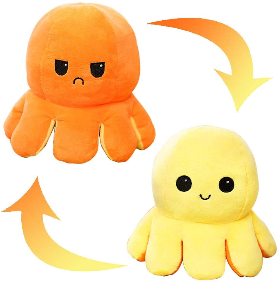 1Pack Reversible Octopus Plush Cute 