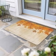 thumbnail image 2 of Orange Botanical Fall Doormat Outdoor Entrance 16"x24", Thanksgiving Maple Leaf Vintage Absorb Moisture Dirt Door Mats, Non-Slip Rubber Backing Floor Mats Indoor, Low-Profile Front Door Rugs, 2 of 9