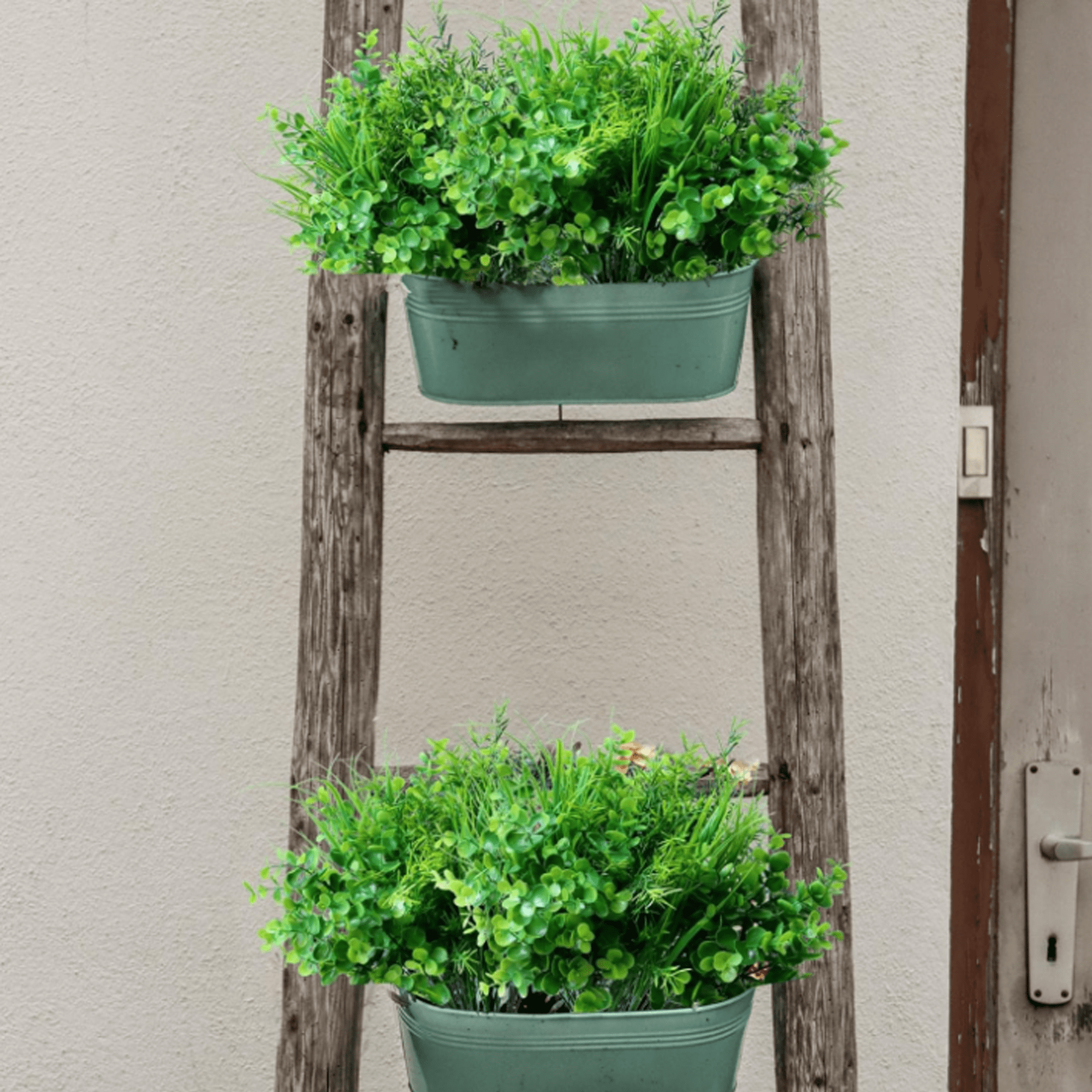 18 Bundles Artificial Plants Grass Indoor Outdoor UV Resistant Plastic Fake Bushes Plants Shrubs Greenery Flowers Arrangement