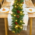 thumbnail image 5 of Joyfy 9FT Christmas Garlands with 100 LED, 27 Pine Cones, 27 Red Berries, 8 Modes for Outdoor Indoor Xmas Decoration Fireplace Stairs Doorway Railings Decor, Battery Operated, 5 of 7