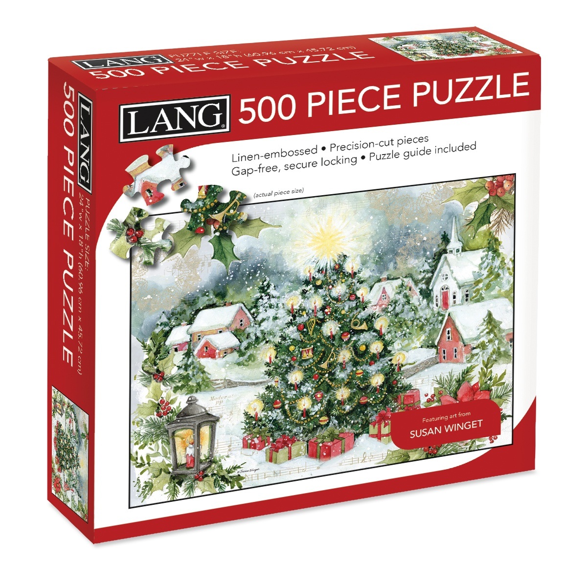 LANG Weihnachtskarten-Set „Magical Wonderland“ – 18 Karten Mit Umschlägen, Glitzer & Leinenprägung Für Festliche Grüße