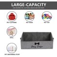thumbnail image 2 of Linen-cotton Blend Dog Toy Basket And Dog Toy Box, Dog Toy Basket Storage - Perfect For Organizing Pet Toys, Blankets, Leashes, Chew Toys - Snow Grey, 2 of 3