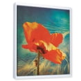 thumbnail image 3 of Designart 'Ancient Grunge Poppy' Traditional Framed Canvas Wall Art Print, 3 of 5
