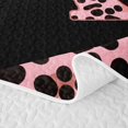 thumbnail image 5 of meiyoeat Pink Leopard Print Quilt Full For Girls,Chic Cheetah Bow Monogram A Full Bedspread Sets For Kids,3-Piece, 5 of 7