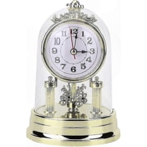 Retro Style Mantel Clock, Silent Non-Ticking Battery Operated Table Clock for Living Room, Bedroom, Office Decor