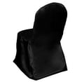 thumbnail image 5 of Efavormart 100 PCSBlack Glossy Satin Banquet Chair Covers, Reusable Elegant Chair Covers, 5 of 7