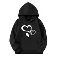 thumbnail image 2 of ATOGUTA Sweatshirt Kids Unisex Valentine's Day Shirts Funny Love Heart Kids Pollover Tops Black, Size 3T-14, 2 of 4