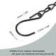 thumbnail image 5 of Cadenas colgantes en S de 50cm de extensión Uxcell, color negro, paquete de 4, 5 of 6