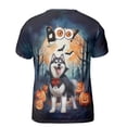 thumbnail image 2 of Happy Halloween Vampire Siberian Husky BOO with Pumpkins Fun and Spooky All Over Print 3D Shirt Unisex Merch Husky Dog Lover Gifts - 00018, 2 of 6