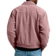 thumbnail image 3 of Men's Minimalist Solid-Colored Casual Long-Sleeve Button Jacket, Pink, M, 3 of 5