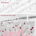 thumbnail image 6 of Pink Christmas Bathroom Shower Curtain Dwarf Present Xmas Ball Snowflake Winter Waterproof Washable Shower Curtains for Bathtub Bath Decor with Grommets and Hook 66 X 72 Inch, 6 of 8