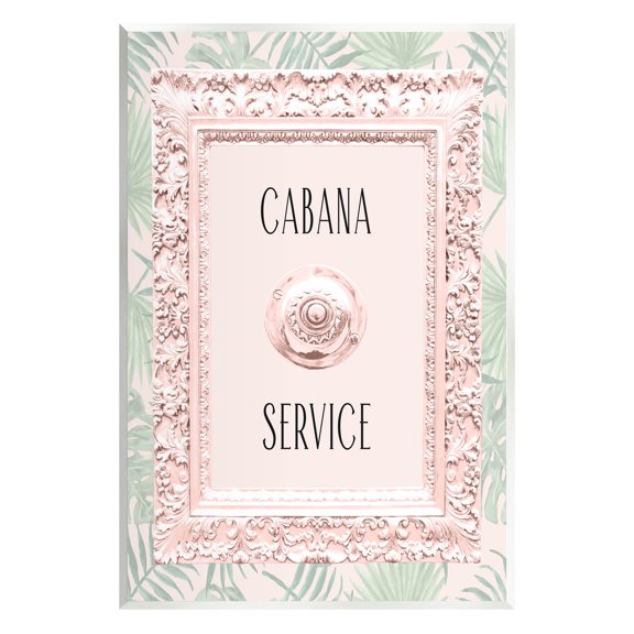 Stupell Industries Cabana Service Tropical Leaves Graphic Art Unframed Art Print Wall Art, Design by Lil' Rue