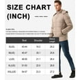 thumbnail image 3 of GGleaf Men's Hooded Winter Coat Warm Puffer Jacket Thicken Quilted Jacket khaki Small, 3 of 6