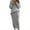 Grey, variant on Womens Autumn Winter Solid Color Sweater Sets Cable Knit 2 Piece Outfits