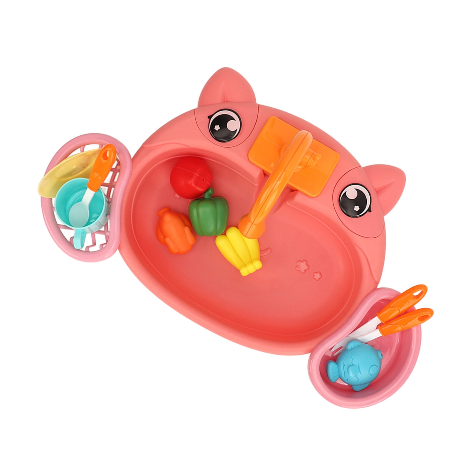 Kitchen Sink Toy for Kids, Pretend Play Sink with Running Water, Kids Play Kitchen Toy Sink Electric Dishwasher, Children Role Play Electric Dishwasher Toy Gift for Boys Girls