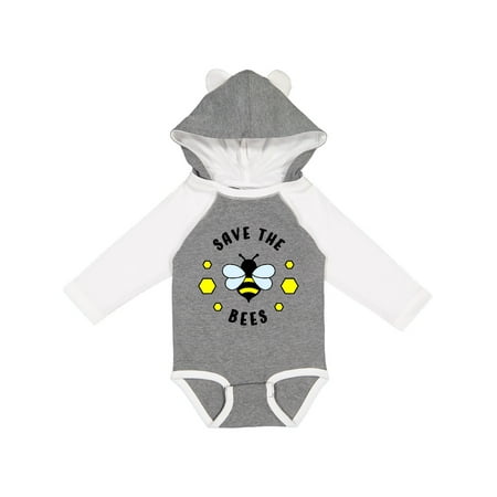 

Inktastic Save The Bees Gift Baby Boy or Baby Girl Long Sleeve Bodysuit