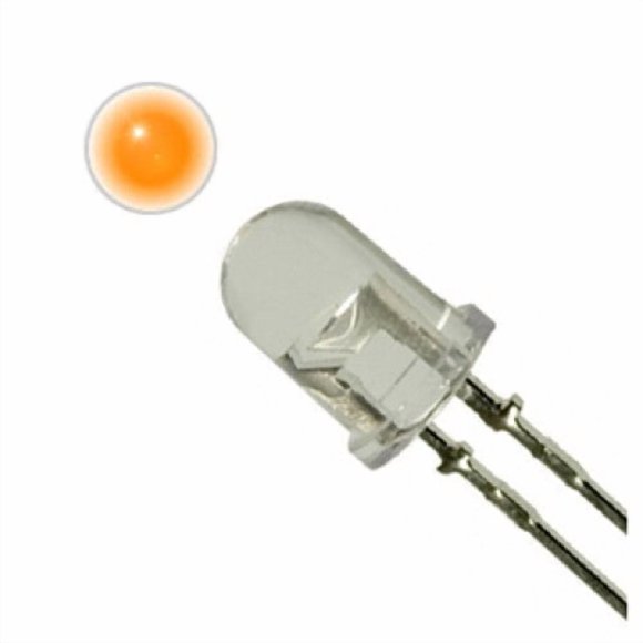 LEDTU-330003 - LED3 DIFF ORN 2.1V 20MA 3000MCD 580NM (4 pcs/pkg)