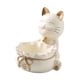 thumbnail image 1 of Estatua de gato de la suerte de resina para decoración del hogar, organizador de escritorio, bandeja de almacenamiento Crema, 1 of 9