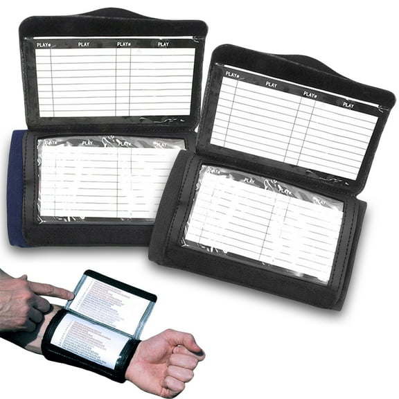 2 Pcs Wristband Sports Accessories Braces Football Playbook Quarterback Armband Strap Polyester