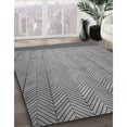 thumbnail image 3 of Ahgly Tapis Rond Lavable en Machine Intérieur Transitionnel Gris Nuage Gris, 5 Pieds Rond, 3 of 7