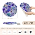 thumbnail image 2 of 3PCS Trivet Mats 15 Inch Round Heat-Resistant Pot Holders Hot Pads Table Decor Watercolor Blue-purple Flowers, 2 of 6