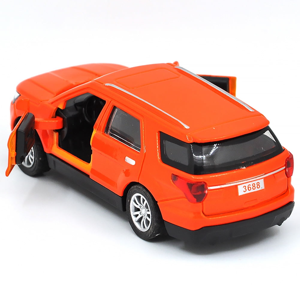1: 36 is suitable for Ford Explorer alloy die-casting metal car models, with sound, light, and rebound functions, children's toy car collections, boys' birthday gifts