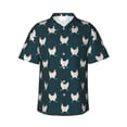 thumbnail image 1 of Fotbe Funny Chicken Camisa Hawaiana para Hombre Unisex – Camisa Casual de Verano con Botones de Manga Corta de Algodón y Lino,XX-Large, 1 of 7