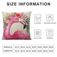 thumbnail image 5 of RUIYC  Throw Pillow Covers Animal with Flower Wreath Square Home Decorative Throw Pillow Case Cushion Covers  (Flamingo), 5 of 5