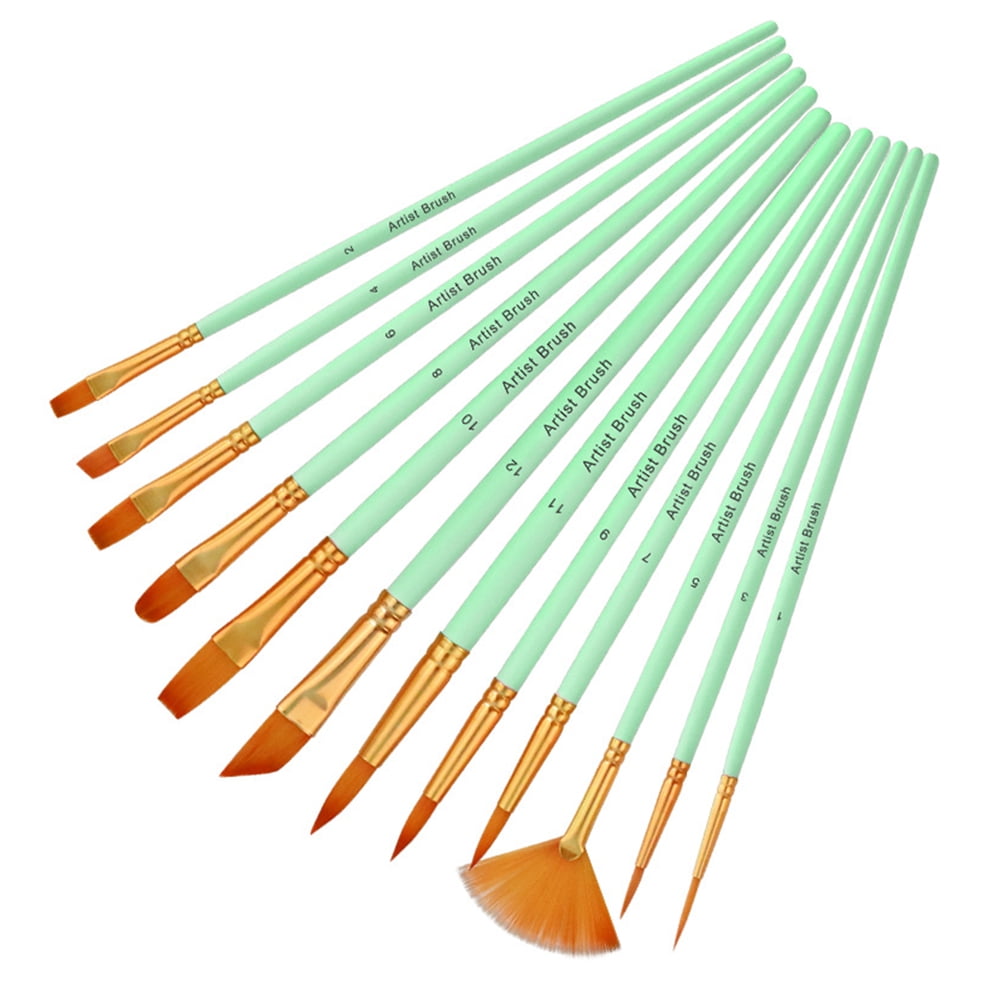 12 nylon brush sets art oil painting brush student diy painting line