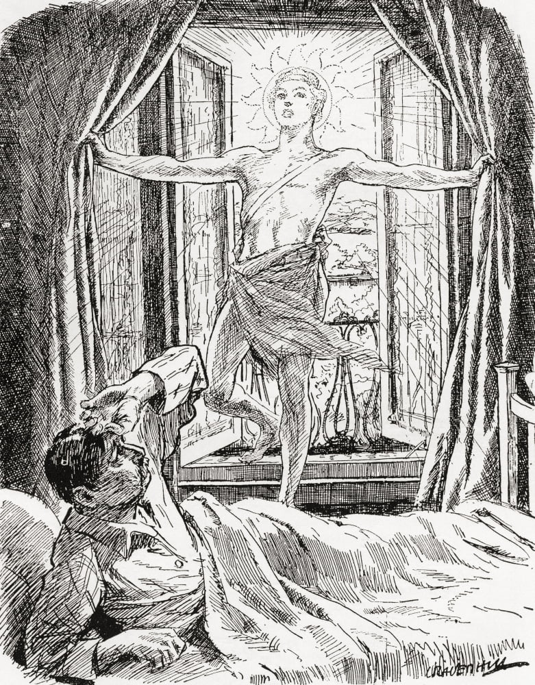 Allegorical Illustration Depicting The Introduction Of Daylight Saving Time During World War I Captioned The Sun (To Householder) Now Then Why Waste Your Daylight Save It And Give It To The Country Fr