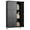 Black-MGS-9 Door, variant on Aobabo Metal Storage Locker for Office Gym Bedroom Dormitory,3 Doors Steel Storage Locker Cabinet for Employees, Industrial Storage Locker with 2 Shelves,Black (3 Door-Black)