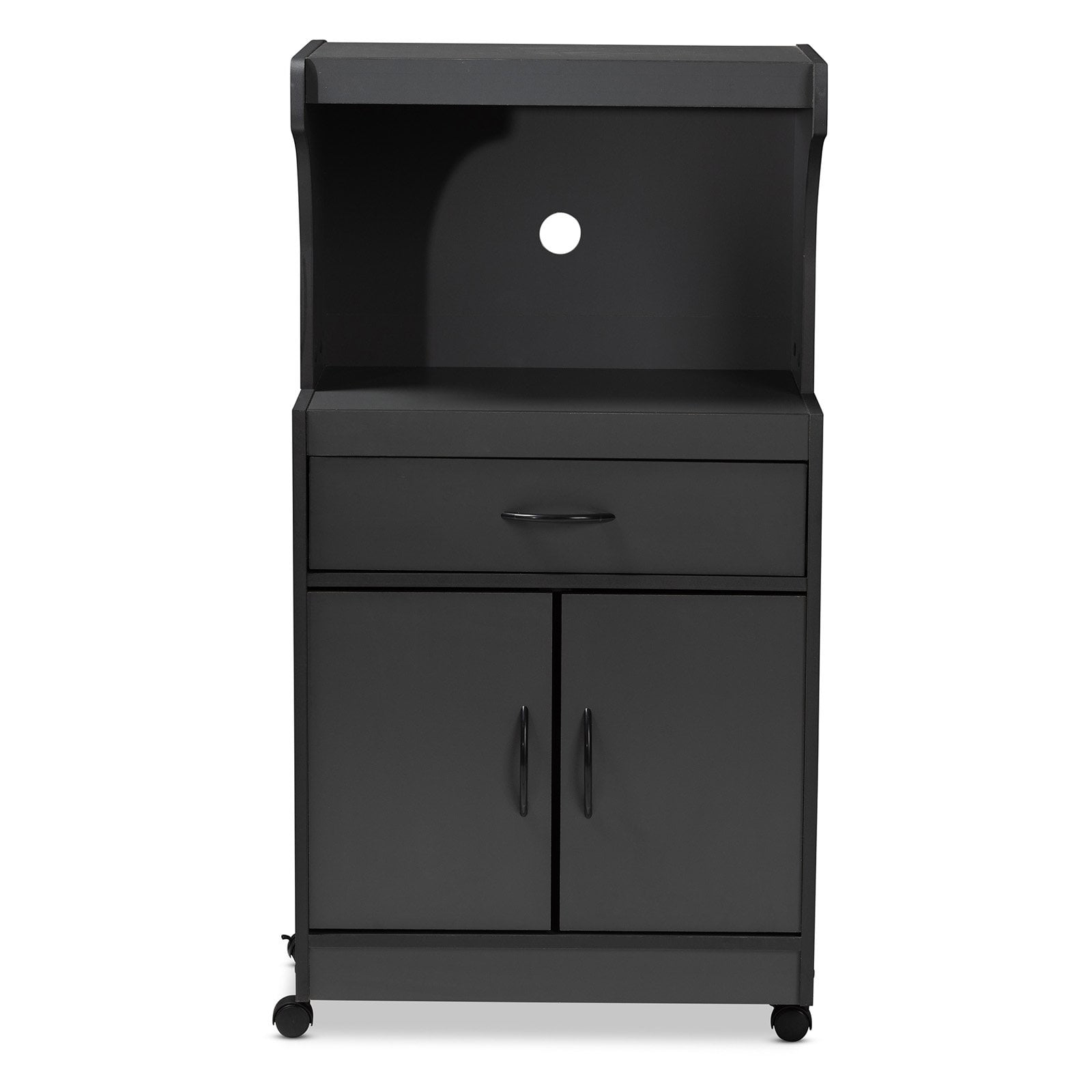 Baxton Studio Tannis Dark Walnut Finished Kitchen Cabinet - 2