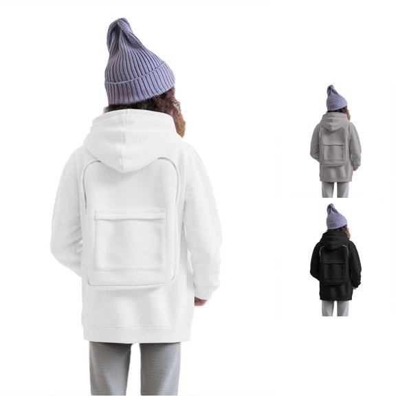RTKFRFLM Kids Backpack Pocket Hoodie Boys Girls Cute Graphic Sweatshirt Long Sleeve Pullover Casual Active Outfit